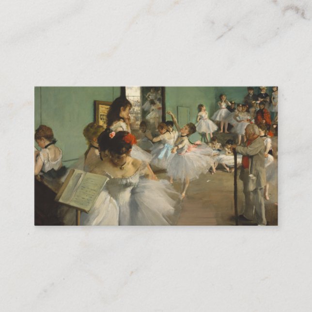 Tarjeta De Visita La clase de danza. Edgar Degas (Anverso)