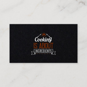 Tarjeta De Visita La Cocina Es Sobre Ingredientes
