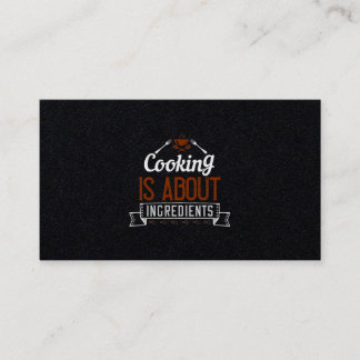 Tarjeta De Visita La Cocina Es Sobre Ingredientes