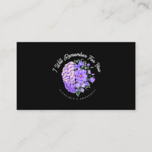Tarjeta De Visita La conciencia de Alzheimer que recordaré por ti