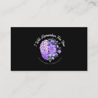 Tarjeta De Visita La conciencia de Alzheimer que recordaré por ti