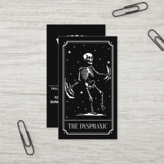 Tarjeta De Visita La conciencia de la carta del tarot dispráxico