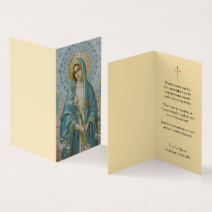 Tarjeta De Visita La condolencia católica bendecida del Virgen María