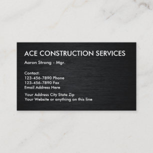 Tarjeta De Visita La construcción mantiene Businesscards