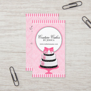 Tarjeta De Visita La costura apelmaza rosa de la panadería