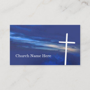 Tarjeta De Visita La Cruz en el Cielo Nocturno religioso
