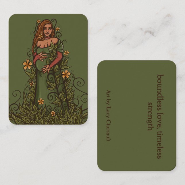 Tarjeta De Visita La diosa madre de la Tierra Druid (Anverso / Reverso)