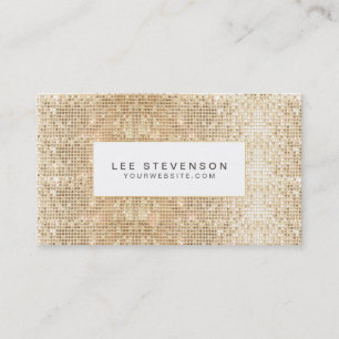 Tarjeta De Visita La diversión de moda Sparkly Gold Secuestra Bellez
