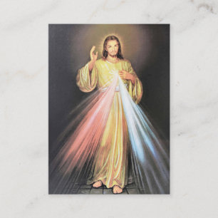 Tarjeta De Visita La divina misericordia de Jesús Chaplet Oración de