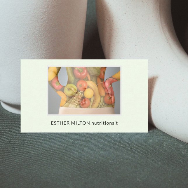 Tarjeta De Visita La elegancia profesional de la salud nutricionista (Subido por el creador)