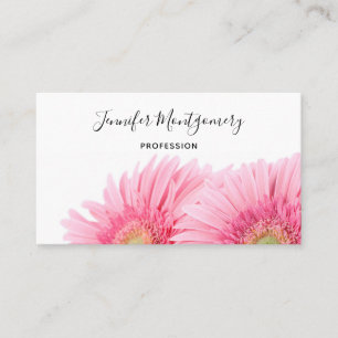 Tarjeta De Visita La elegante fotografía de Gerbera Rosa Daisies