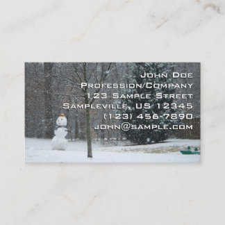Tarjeta De Visita La escena de nieve en invierno de los nevados del 