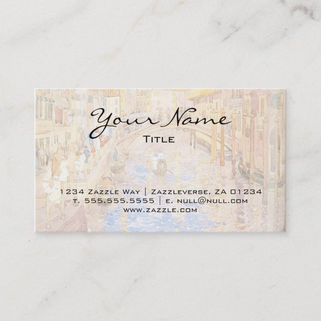 Tarjeta De Visita La escena veneciana de Maurice Prendergast (Anverso)