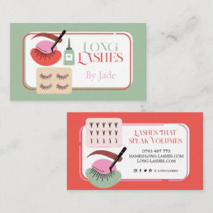 Tarjeta De Visita La Extensión Retro Lash Lanza Belleza Belleza Beli