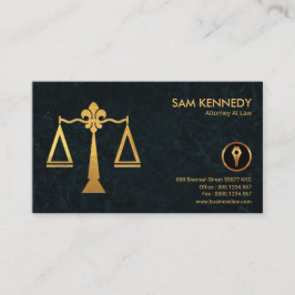 Tarjeta De Visita La falsa justicia del oro escala al abogado