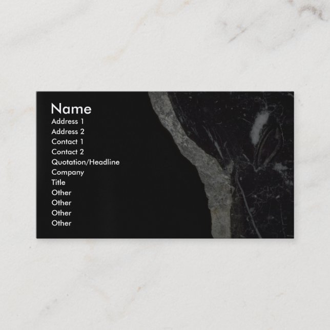 Tarjeta De Visita La falta completamente sólida de Andrea (Anverso)