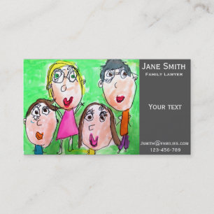 Tarjeta De Visita La familia del abogado de la familia mantiene el