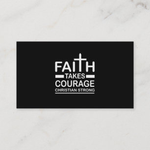 Tarjeta De Visita La fe cristiana fuerte tiene valor religioso
