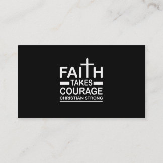 Tarjeta De Visita La fe cristiana fuerte tiene valor religioso