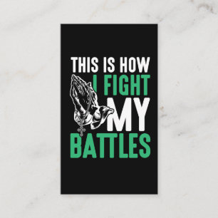 Tarjeta De Visita La fe cristiana lucha contra mi batalla, oración C