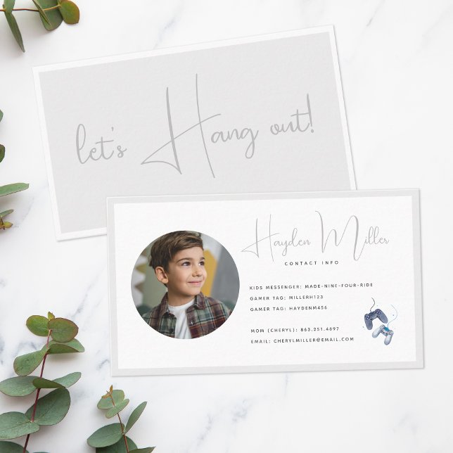 Tarjeta De Visita La fecha de reproducción del niño | Información de (Subido por el creador)