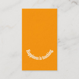 Tarjeta De Visita La felicidad redonda simple está enseñando a