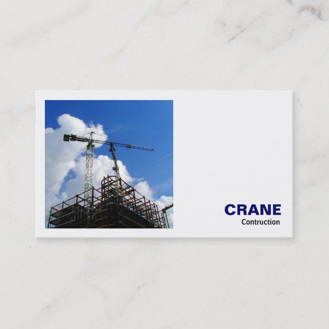 Tarjeta De Visita La foto cuadrada (v2) - Crane la construcción (Anverso)