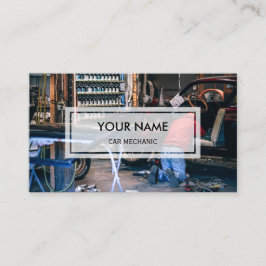 Tarjeta De Visita La foto elegante cubrió al mecánico de coche del |