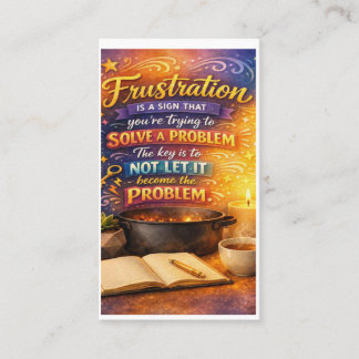 Tarjeta De Visita # La frustración es un signo de que estás intentan