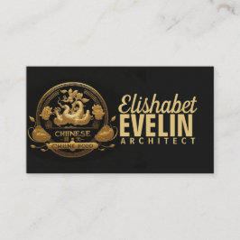 Tarjeta De Visita La fusión del Ginseng de Oro: la comida china