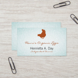 Tarjeta De Visita La gallina [pollo, granjero, huevos orgánicos]