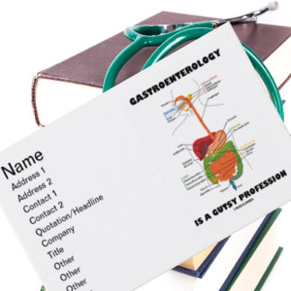 Tarjeta De Visita La Gastroenterología Es Una Profesión Muy Sana