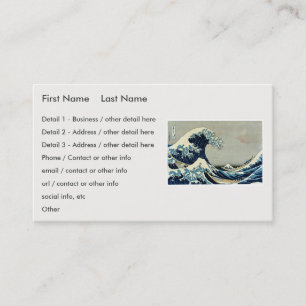 Tarjeta De Visita La gran ola de Katsushika Hokusai en Kanagawa