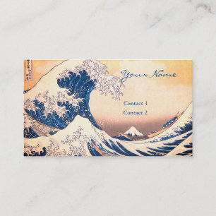 Tarjeta De Visita La gran onda - arte japonés