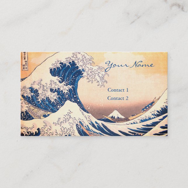 Tarjeta De Visita La gran onda - arte japonés (Anverso)