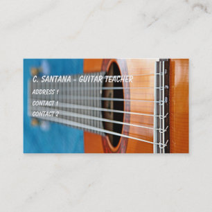 Tarjeta De Visita La guitarra ata el primer