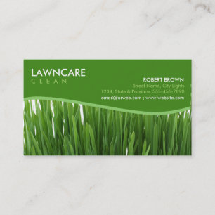 Tarjeta De Visita La hierba del jardinero que ajardina limpia la