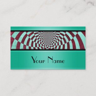 Tarjeta De Visita La hipnosis raya grunge + su texto