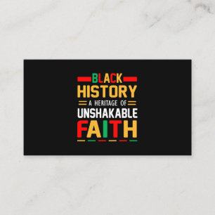 Tarjeta De Visita La Historia Negra Es Un Patrimonio De Una Fe Inque