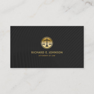 Tarjeta De Visita La justicia de la mirada del oro del abogado