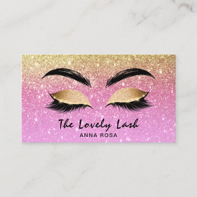 Tarjeta De Visita La lavanda elegante del oro del *~* azota las (Anverso)