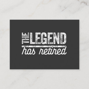 Tarjeta De Visita la leyenda se ha retirado