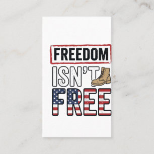 Tarjeta De Visita La Libertad No Es Gratuita Diseño De Camiseta Patr