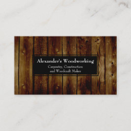 Tarjeta De Visita La madera vertical rústica sube a la construcción