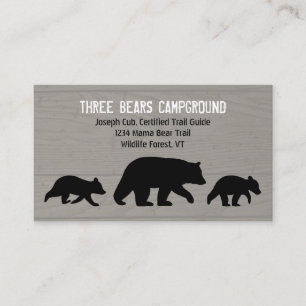 Tarjeta De Visita La mamá oso negro con Cubs siluetea fauna del  