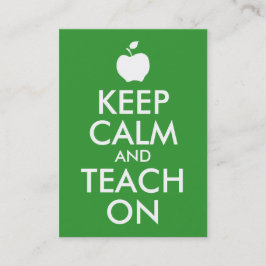 Tarjeta De Visita La manzana verde mantiene la calma y enseña