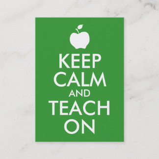 Tarjeta De Visita La manzana verde mantiene la calma y enseña