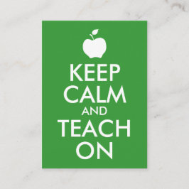 Tarjeta De Visita La manzana verde mantiene la calma y enseña