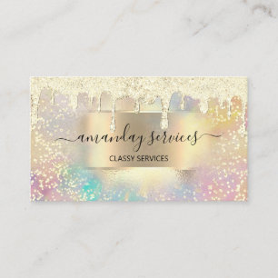 Tarjeta De Visita La maquillaje holográfica relaja los detalles de 