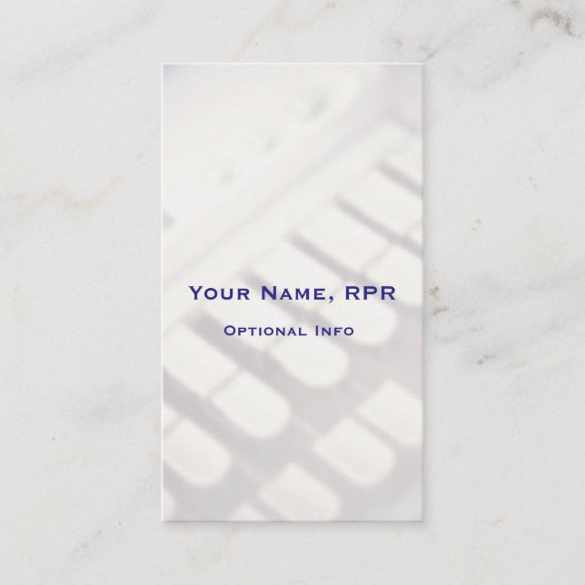 Tarjeta De Visita La máquina vertical de Steno cierra al reportero (Anverso)